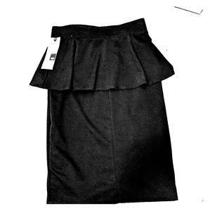 NWT Black peplum pencil skirt